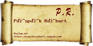 Püspök Róbert névjegykártya