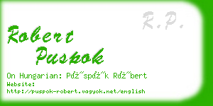 robert puspok business card